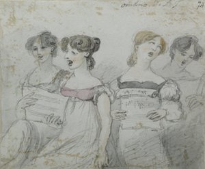 清道德表演在Drury Lane Theatre，1814年的第二部分（wc和墨水）（另见84543和84545） 作者 约翰·尼克松